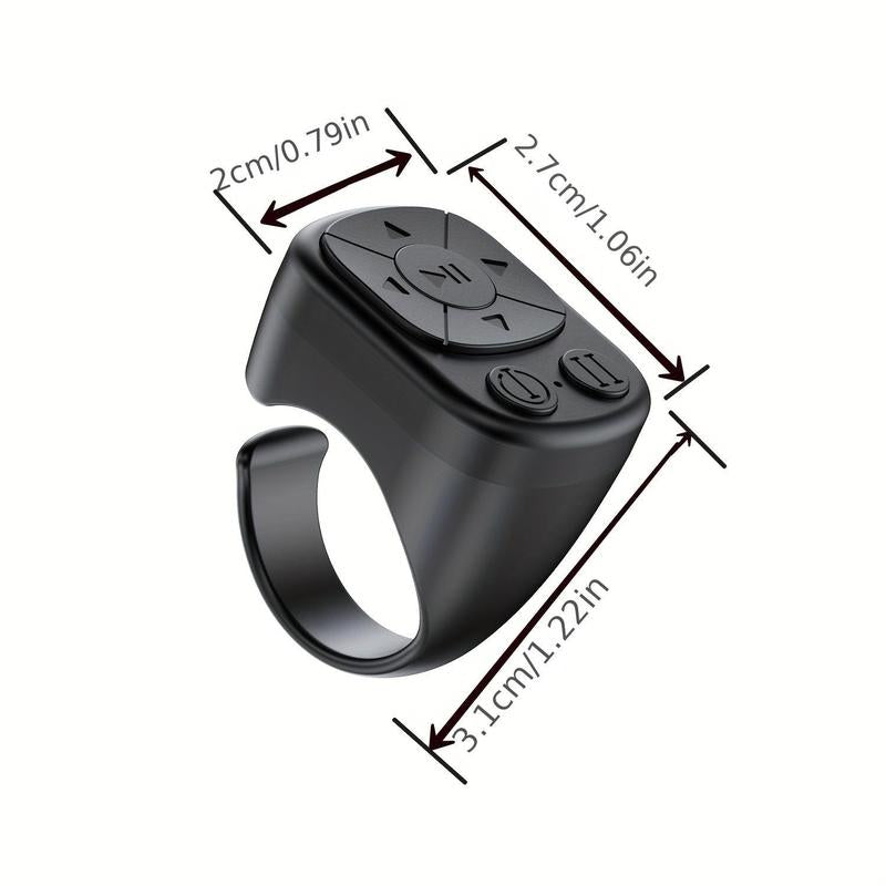 Wireless Remote Control Ring, Rechargeable Fingertip Wireless Scroll Clicker, Mini Bluetooth-Compatible Ring Finger Scroller Remote Control for Iphone Ipad Selfie, Tech Gadgets, Electronic Gadgets